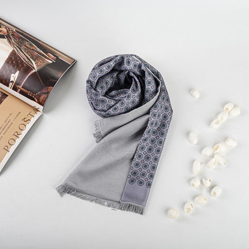 Foulard en soie brossée double couche