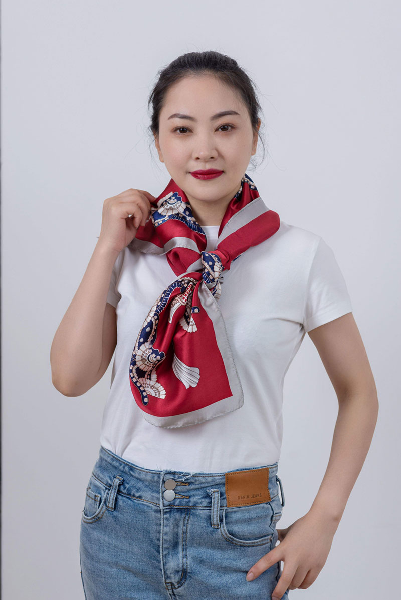 Foulard en soie oblong