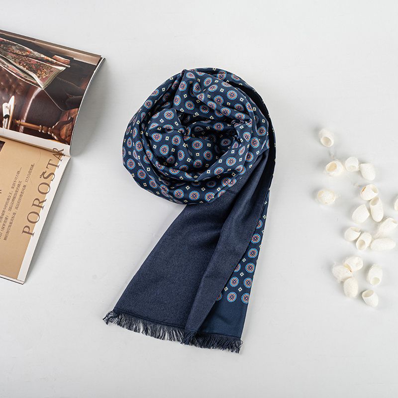 Foulard en soie brossée double couche