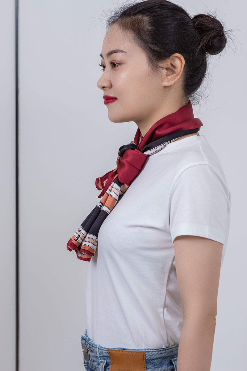 Foulard en soie oblong