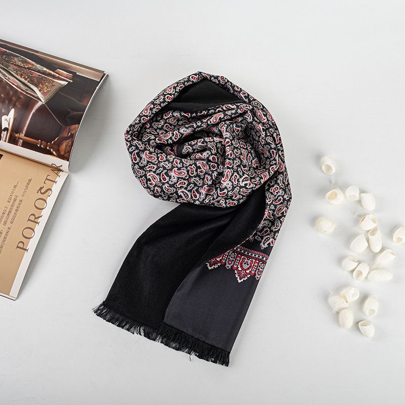 Foulard en soie brossée double couche