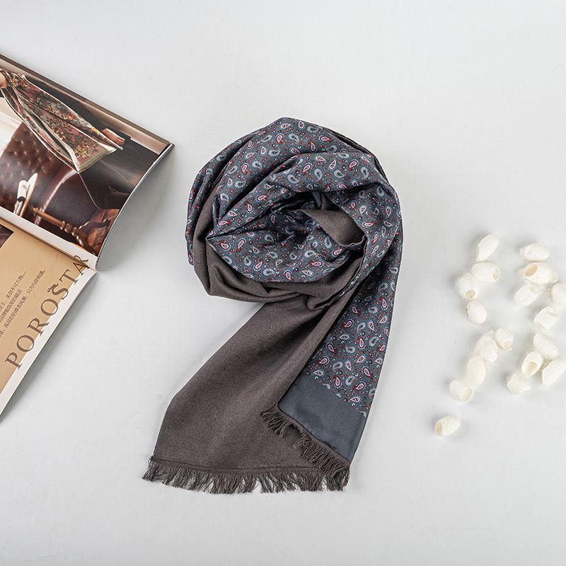 Foulard en soie brossée double couche