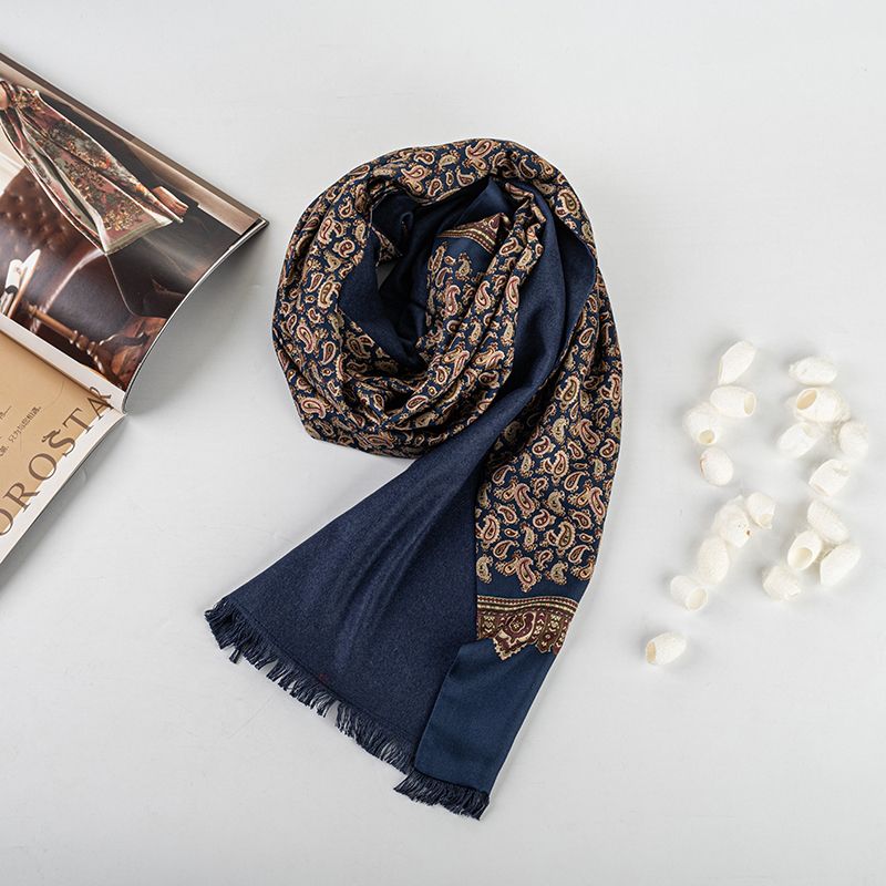 Foulard en soie brossée double couche
