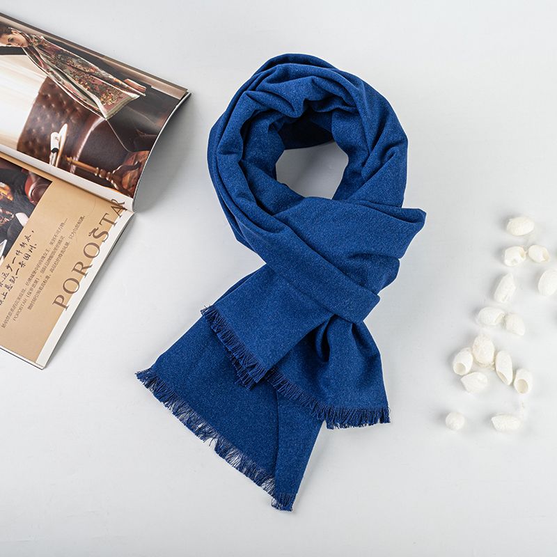 Women's Solid silk flannel scarf