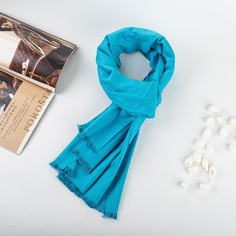 Women's Solid silk flannel scarf