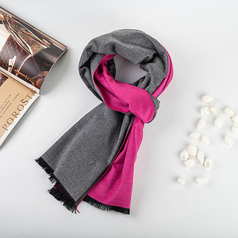 Women's Solid silk flannel scarf