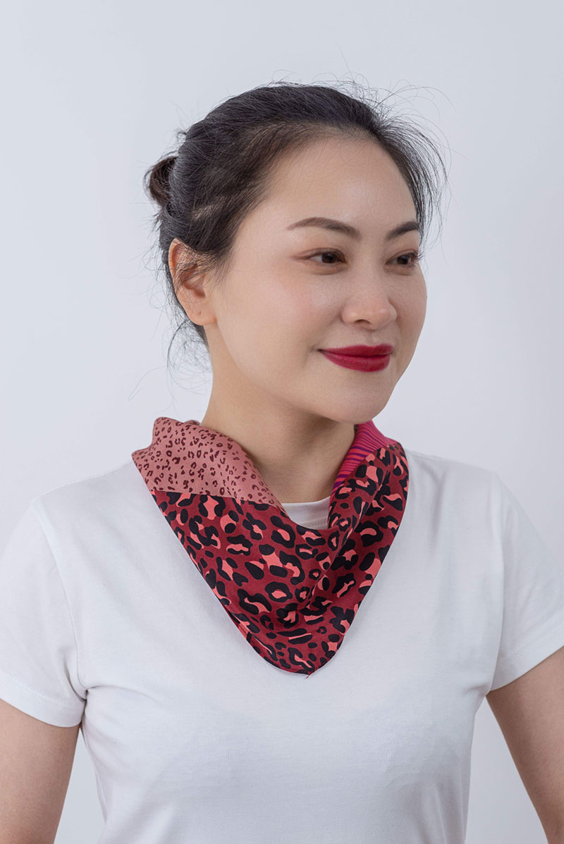 Triangle silk scarf