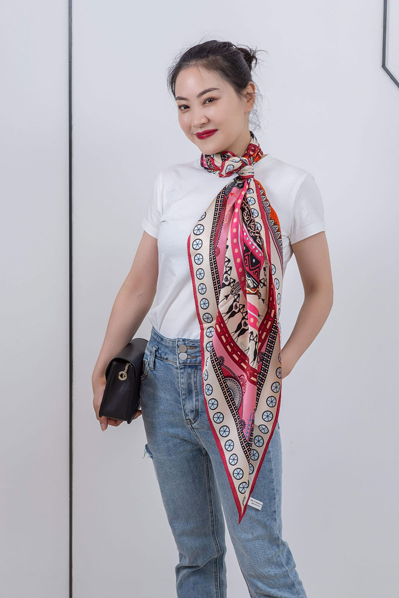 Square silk scarf  