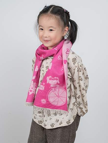 Print Double sided two-color children's scarf