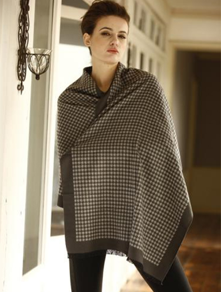 Jacquard silk shawl