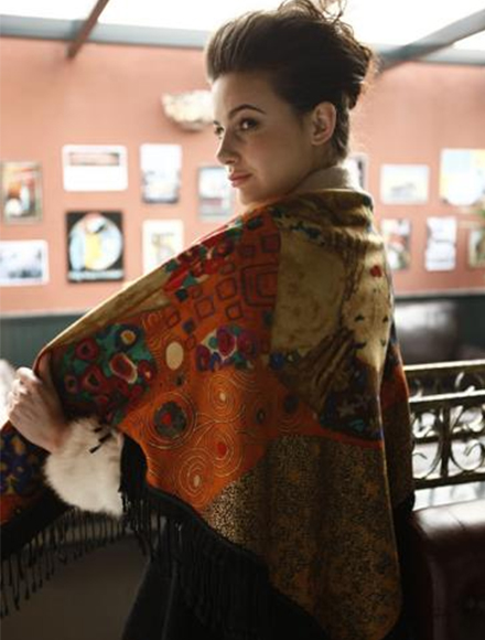Gilded silk shawl