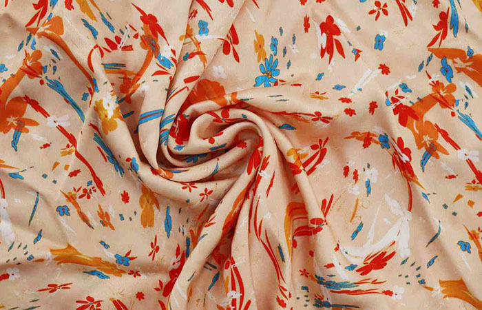 Printed acetate fabric