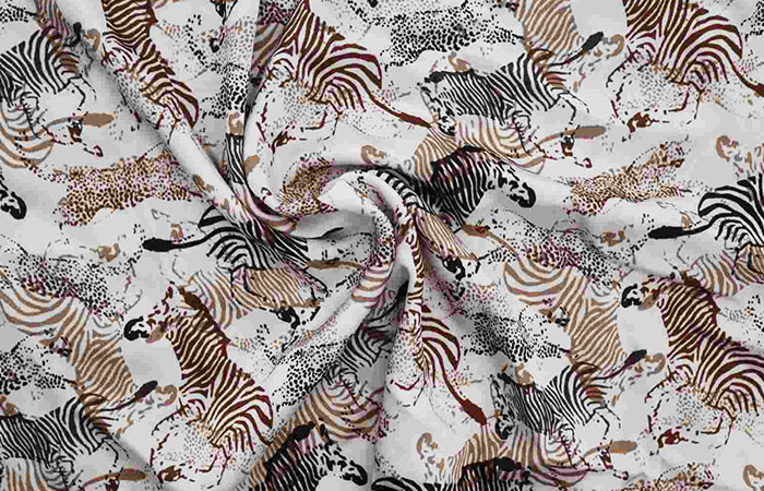 Printed acetate fabric