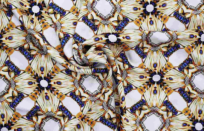Printed acetate fabric