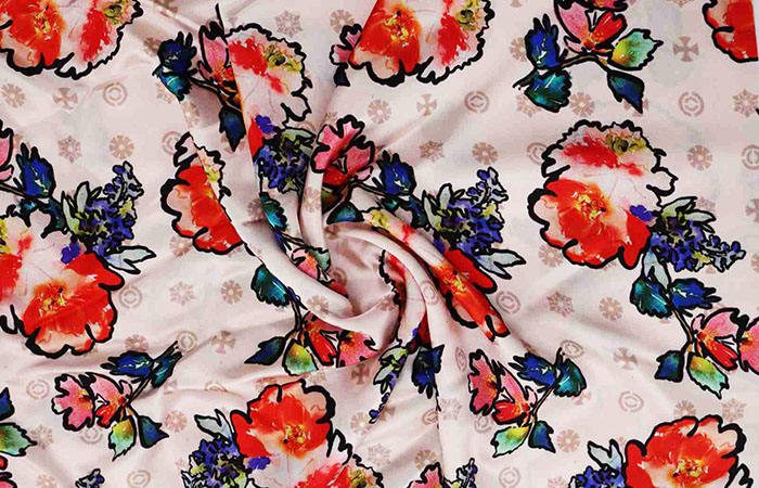Printed acetate fabric