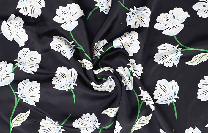 Printed acetate fabric