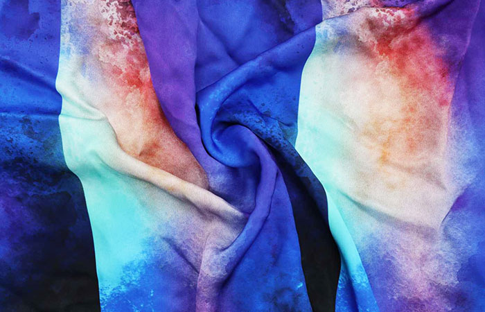 Printed acetate fabric