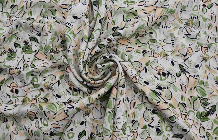 Printed acetate fabric