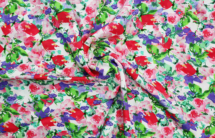 Printed acetate fabric