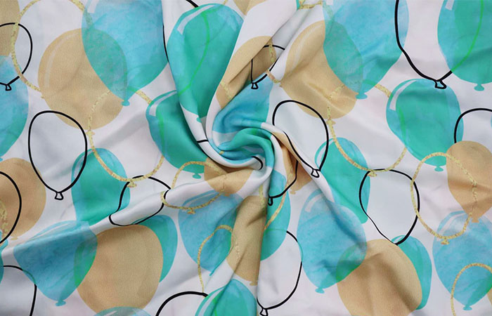 Printed acetate fabric