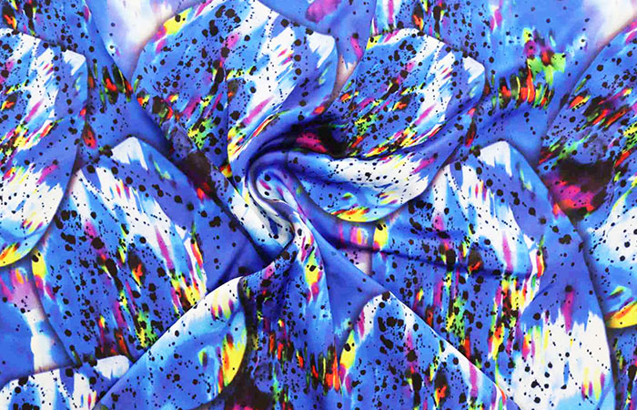 Printed acetate fabric