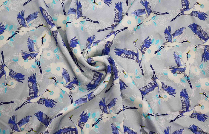 Printed acetate fabric