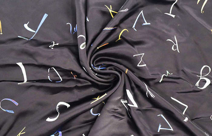 Printed acetate fabric