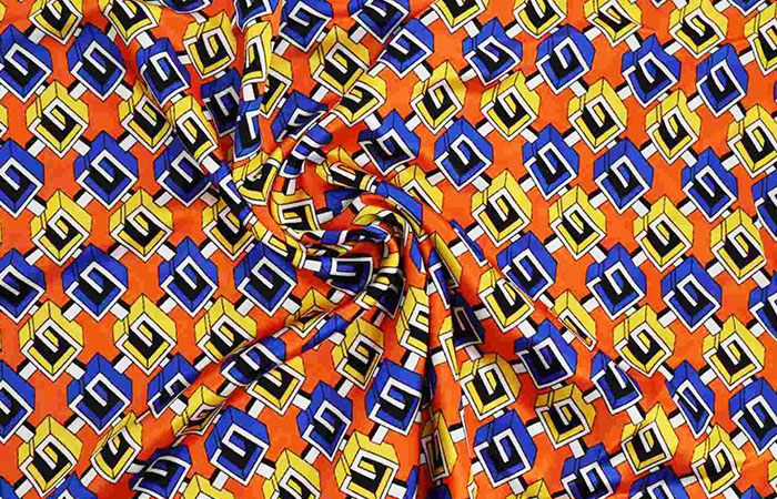 Printed acetate fabric