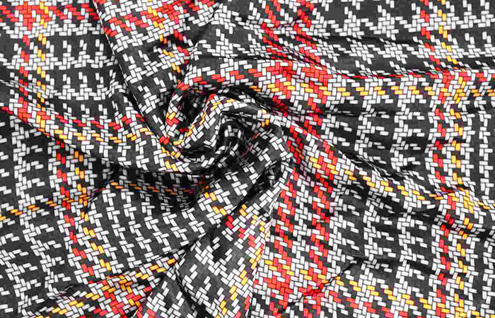 Printed acetate fabric