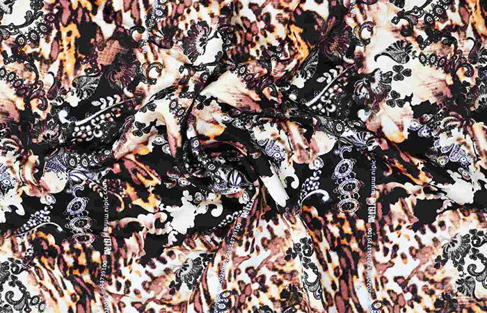 Printed acetate fabric