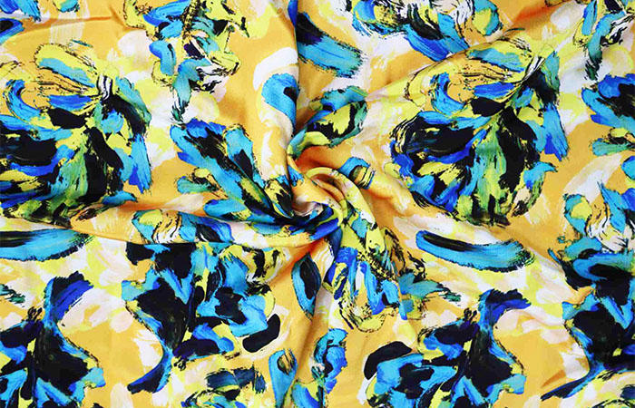 Printed acetate fabric