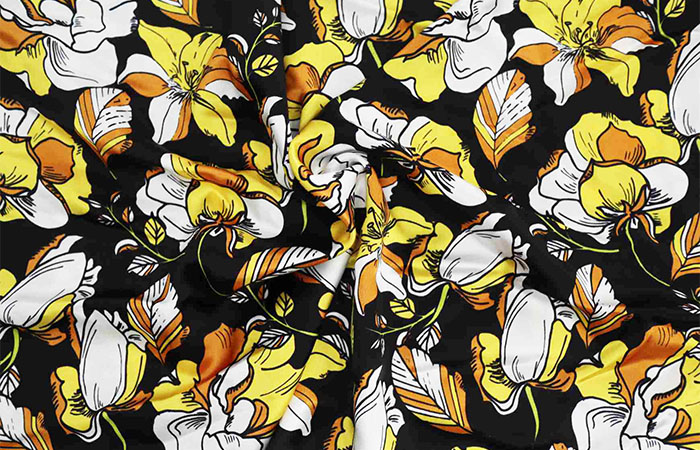 Printed acetate fabric