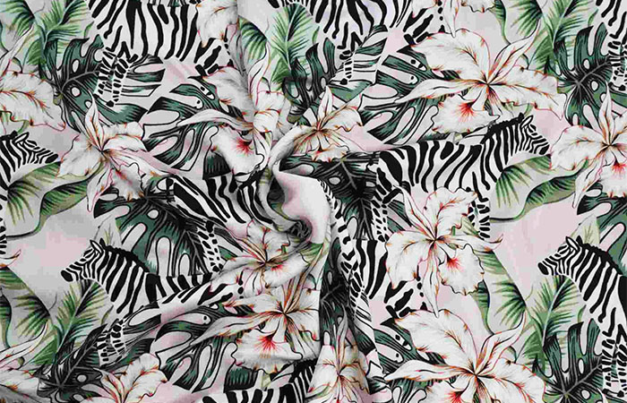 Printed acetate fabric