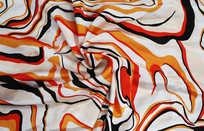 Printed acetate fabric