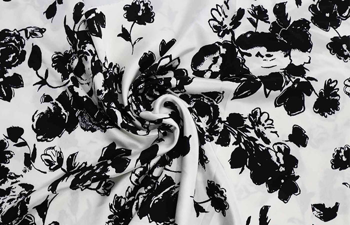 Printed acetate fabric