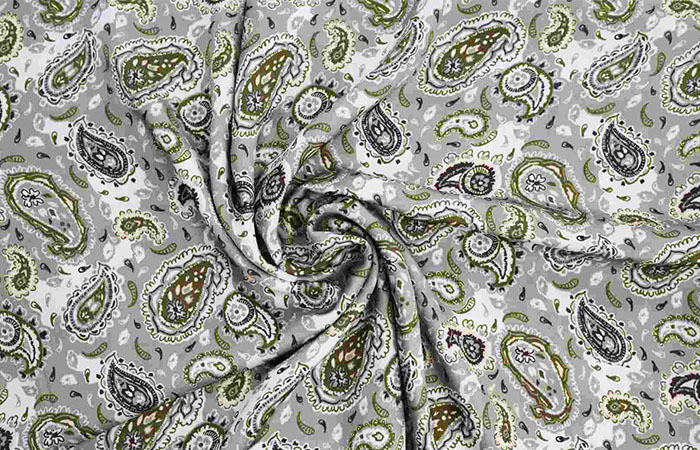 Printed acetate fabric