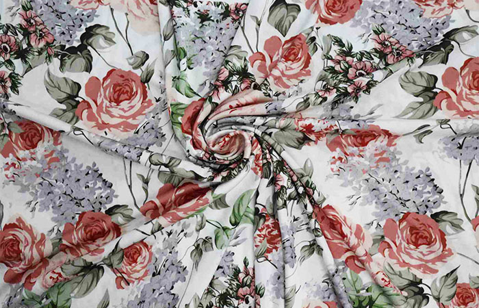 Printed acetate fabric