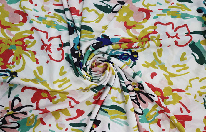 Printed acetate fabric