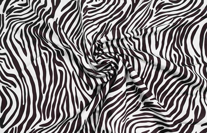 Printed acetate satin fabric