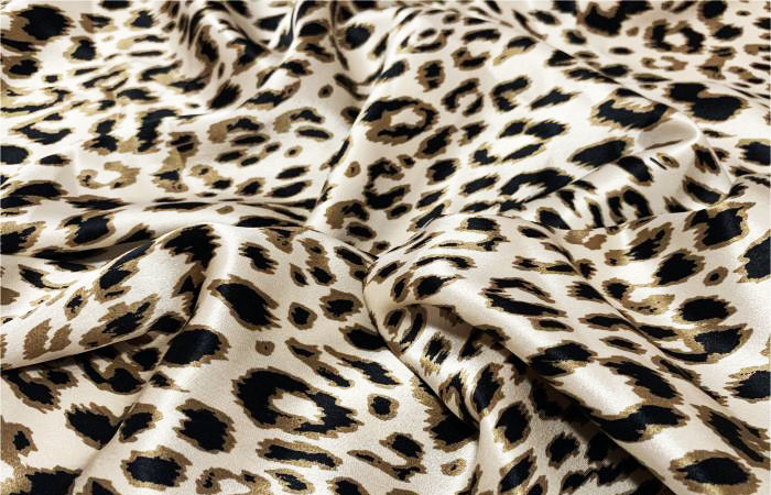 Printed acetate satin fabric