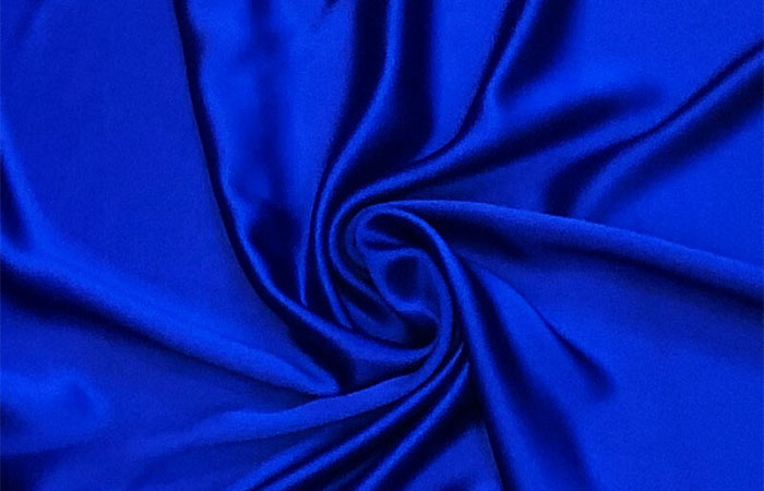 blue color dyed acetate fabric