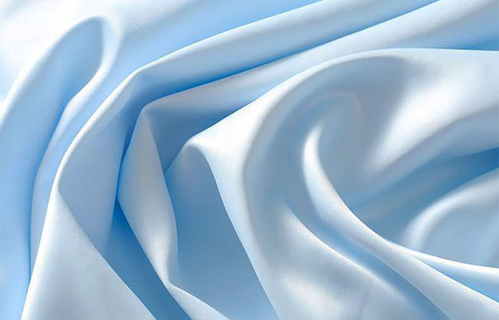 Light blue acetate satin fabric