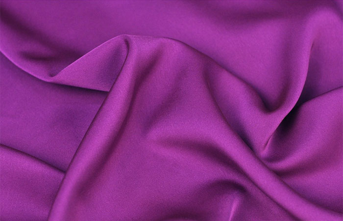 Purplish red acetate satin fabric