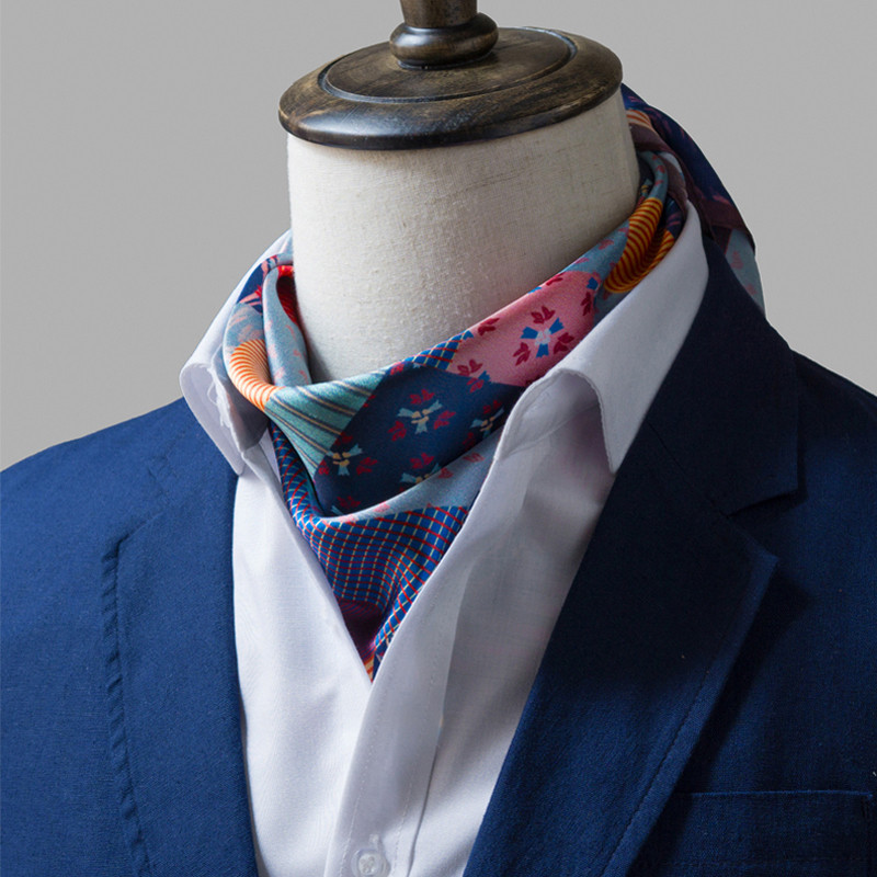 Square silk scarf for man 