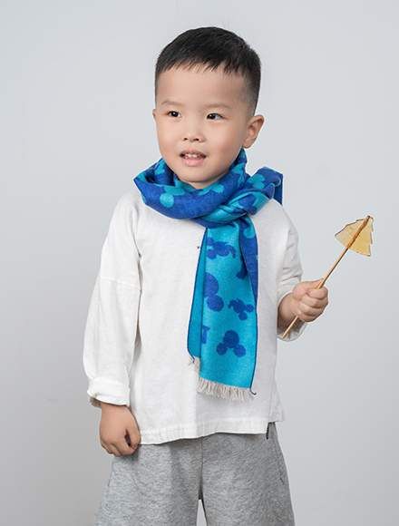 Printing children's silk flannel scarf